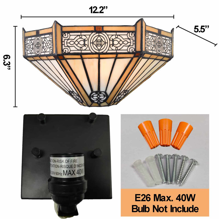 Darby Home Co Divij Glass Corner Wall Light Wayfair Canada